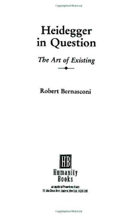 Produktbild: Heidegger in Question