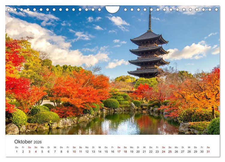 Produktbild: Japan - Im Land der aufgehenden Sonne. (Wandkalender 2026 DIN A4 quer), CALVENDO Monatskalender