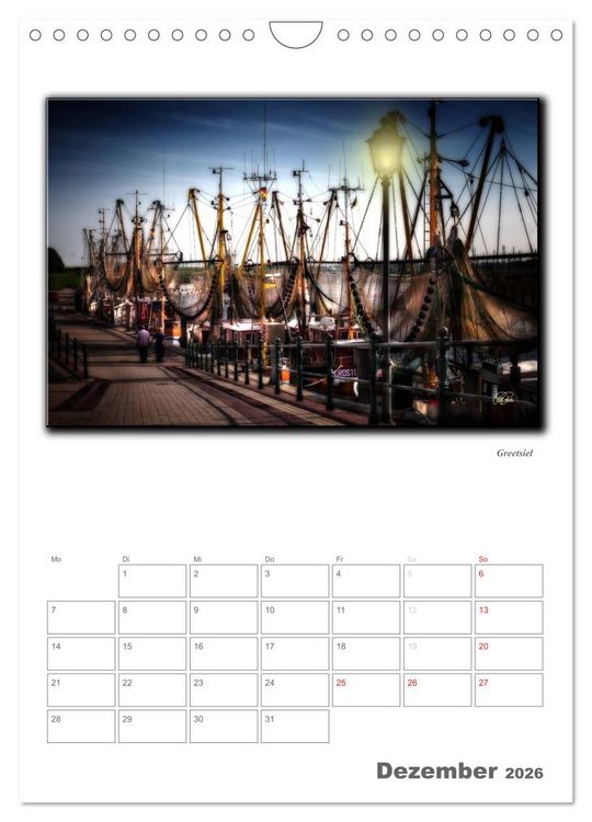 Produktbild: Ostfriesland - die bezaubernden alten H&auml;fen / Planer (Wandkalender 2026 DIN A4 hoch), CALVENDO Monatskalender