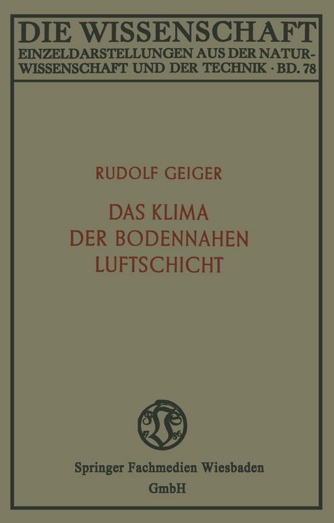Produktbild: Das Klima der bodennahen Luftschicht