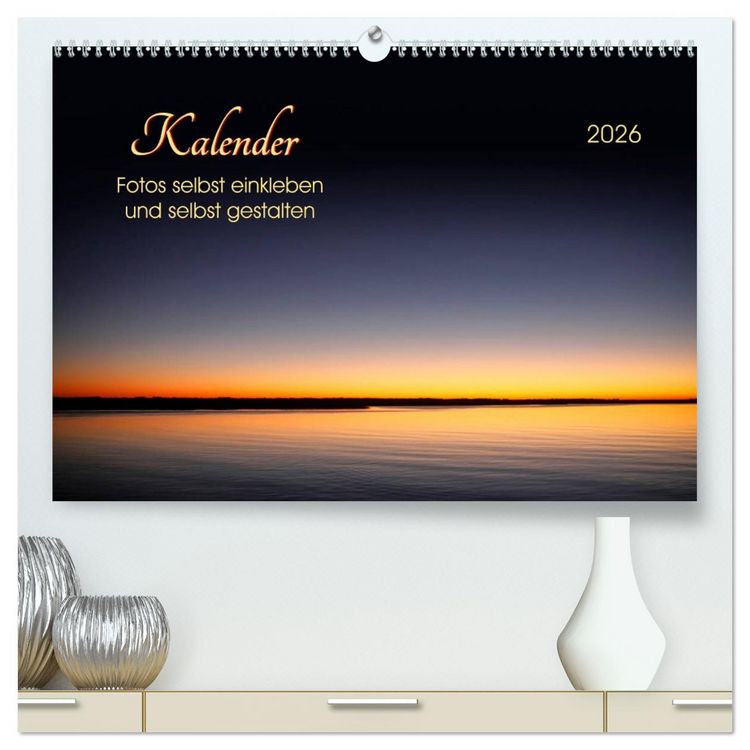 Produktbild: Kalender - Fotos selbst einkleben und selbst gestalten (hochwertiger Premium Wandkalender 2026 DIN A2 quer), Kunstdruck in Hochglanz
