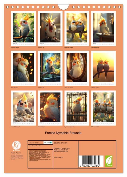 Produktbild: Freche Nymphie Freunde (Wandkalender 2026 DIN A4 hoch), CALVENDO Monatskalender