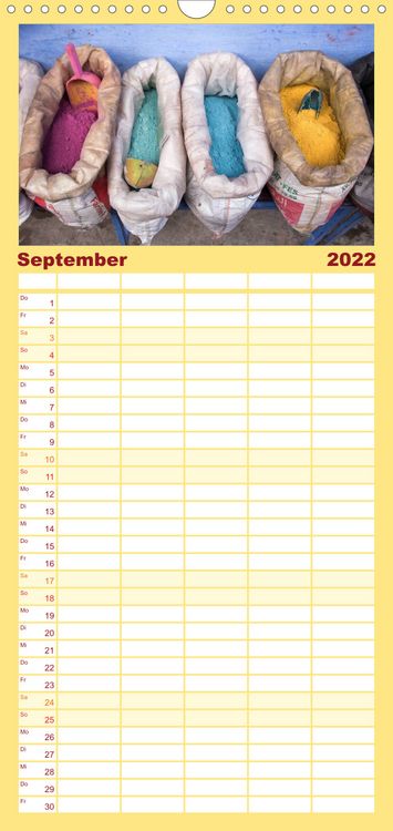 Produktbild: Familienplaner Chefchaouen - Blaue Stadt in Marokko (Wandkalender 2022 , 21 cm x 45 cm, hoch)