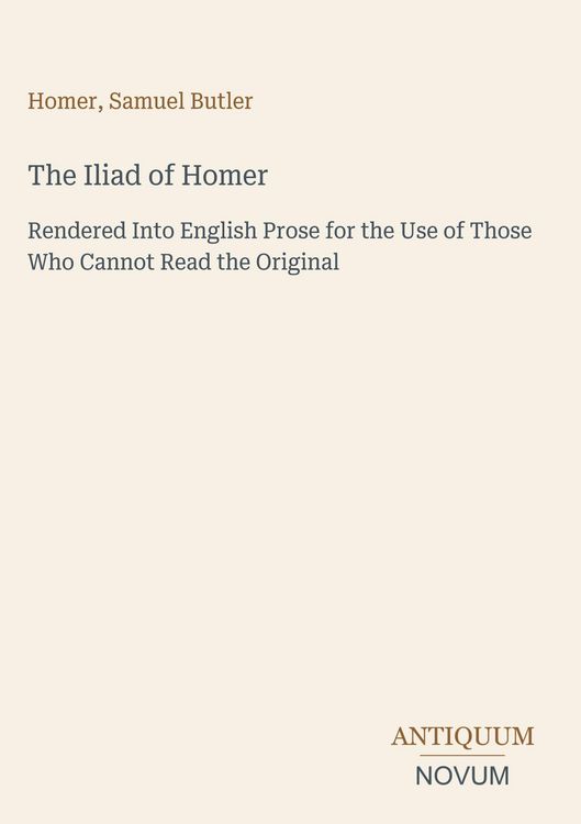 Produktbild: The Iliad of Homer