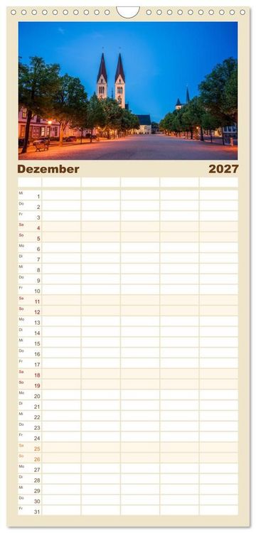 Produktbild: Familienplaner 2027 - Halberstadt Altstadtarchitektur unweit des Harzes mit 5 Spalten (Wandkalender, 21 x 45 cm) CALVENDO