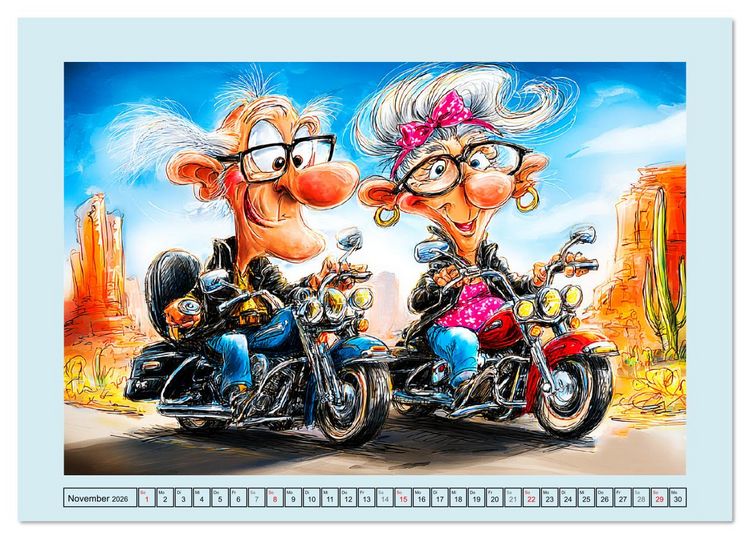 Produktbild: Rentner rocken das Leben! Mit Schwung durch den Ruhestand (Tischkalender 2026 DIN A5 quer), CALVENDO Monatskalender