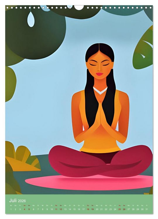Produktbild: Meditation verbindet (Wandkalender 2026 DIN A3 hoch), CALVENDO Monatskalender