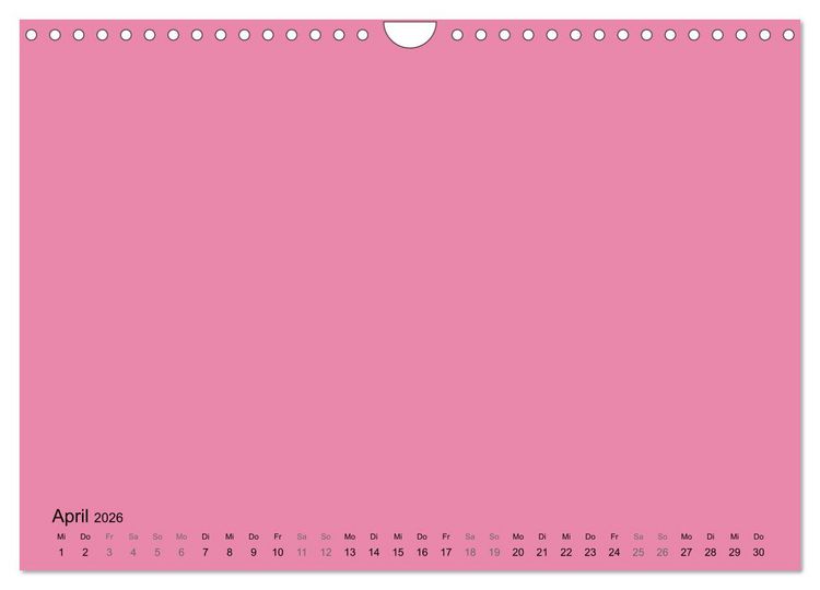Produktbild: DIY Bastel-Kalender -Warme Pastell Farben- Zum Selbstgestalten (Wandkalender 2026 DIN A4 quer), CALVENDO Monatskalender