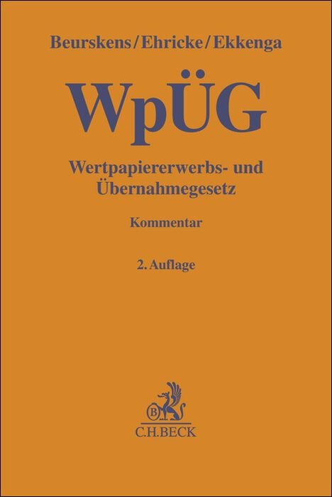 Produktbild: Wertpapiererwerbs- und &Uuml;bernahmegesetz. Wp&Uuml;G