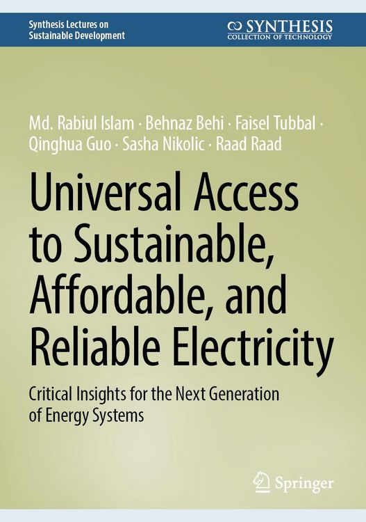 Produktbild: Universal Access to Sustainable, Affordable, and Reliable Electricity