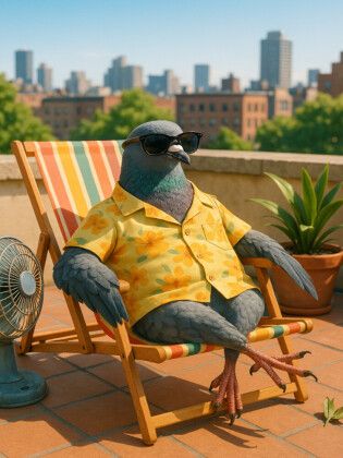 Produktbild: CALVENDO Puzzle Balcony Break - Stadttaube mit Aussicht | 1000 Teile Lege-Gr&ouml;&szlig;e 64x48cm Foto-Puzzle f&uuml;r gl&uuml;ckliche Stunden