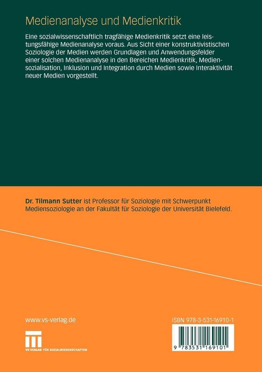 Produktbild: Medienanalyse und Medienkritik