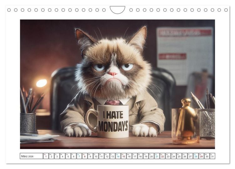 Produktbild: Miau mit Stil (Wandkalender 2026 DIN A4 quer), CALVENDO Monatskalender