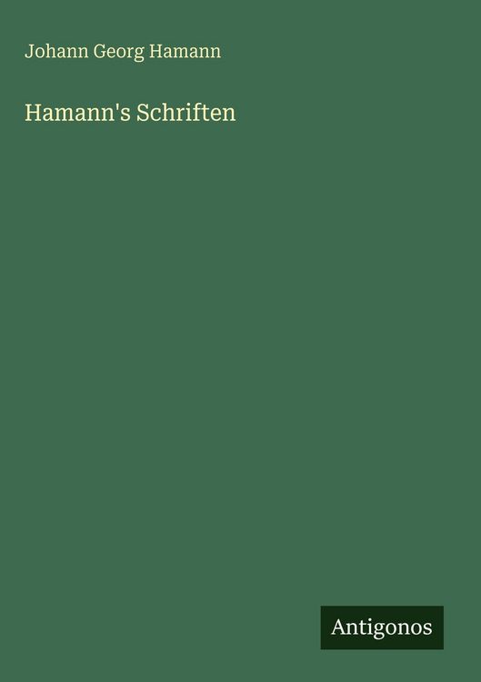 Produktbild: Hamann's Schriften