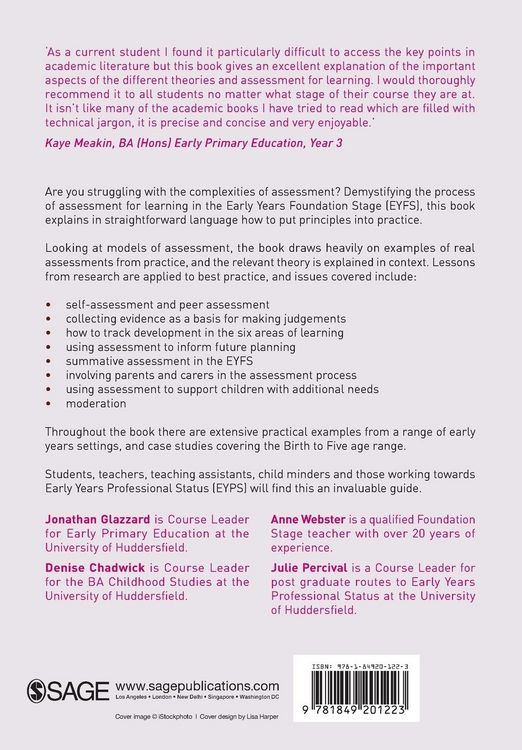 Produktbild: Assessment for Learning in the Early Years Foundation Stage