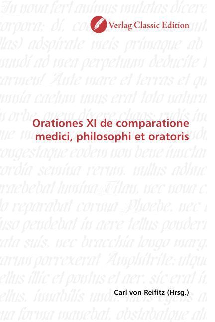 Produktbild: Orationes XI de comparatione medici, philosophi et oratoris