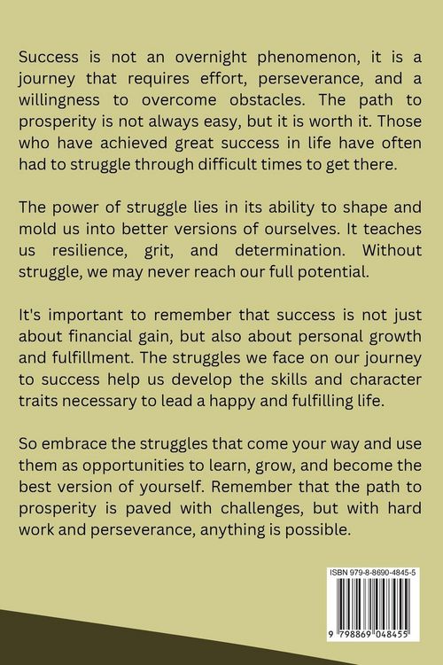 Produktbild: The Path to Prosperity Unleashing the Power of Struggle for Success