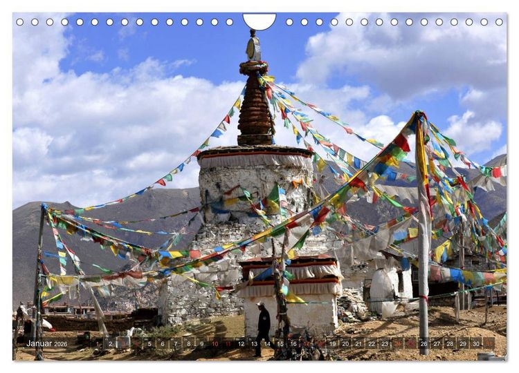Produktbild: Stupas &ndash; Buddhistische Sakralbauten 2026 (Wandkalender 2026 DIN A4 quer), CALVENDO Monatskalender