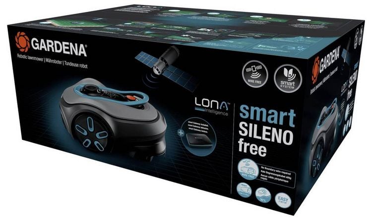 Produktbild: GARDENA 19923-20 smart SILENO free Set, kabellos M&auml;hroboter Geeignet f&uuml;r Fl&auml;che max. 1200 m&sup2;