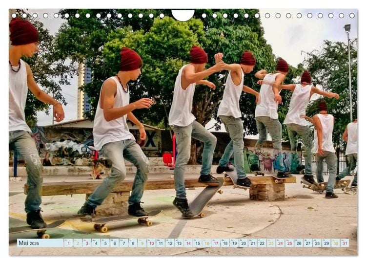 Produktbild: Skateboarding - nichts f&uuml;r Weicheier (Wandkalender 2026 DIN A4 quer), CALVENDO Monatskalender