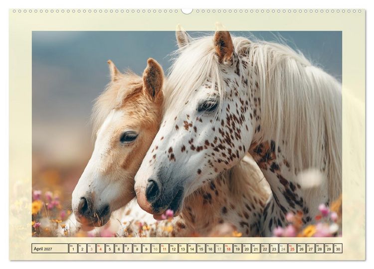 Produktbild: Knabstrupper Poesie. Gescheckte Eleganz im Farmsommer (Wandkalender 2027 DIN A2 quer), CALVENDO Monatskalender