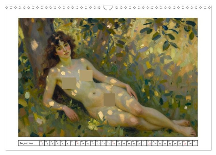 Produktbild: Sch&ouml;nheit ohne Schleier - Impressionismus (Wandkalender 2027 DIN A3 quer), CALVENDO Monatskalender