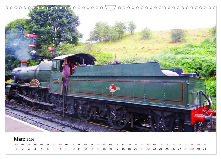 Produktbild: Nostalgische Eisenbahnen Englands (Wandkalender 2026 DIN A3 quer), CALVENDO Monatskalender