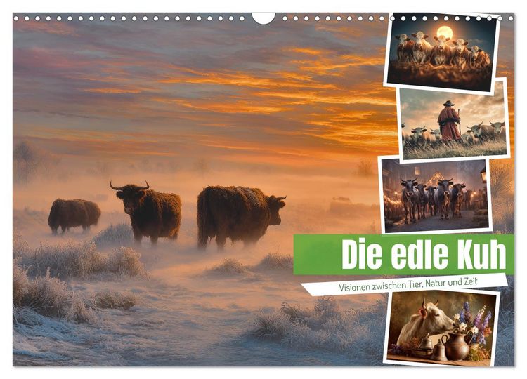 Produktbild: Die edle Kuh (Wandkalender 2027 DIN A3 quer), CALVENDO Monatskalender