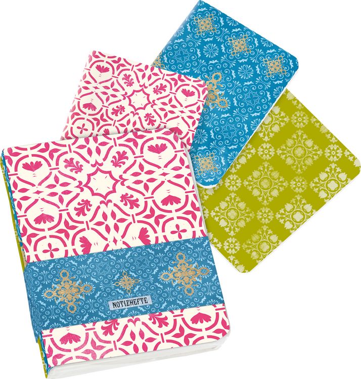 Produktbild: Der Zauber Indiens Mini-Notizhefte Motiv Rosa Kaleidoskop