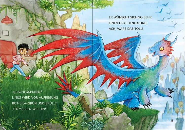 Produktbild: Lesel&ouml;wen 1. Klasse - Drachenfreund gesucht! (Gro&szlig;buchstabenausgabe)