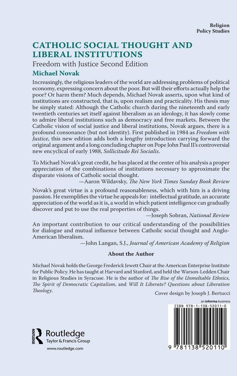 Produktbild: Catholic Social Thought and Liberal Institutions