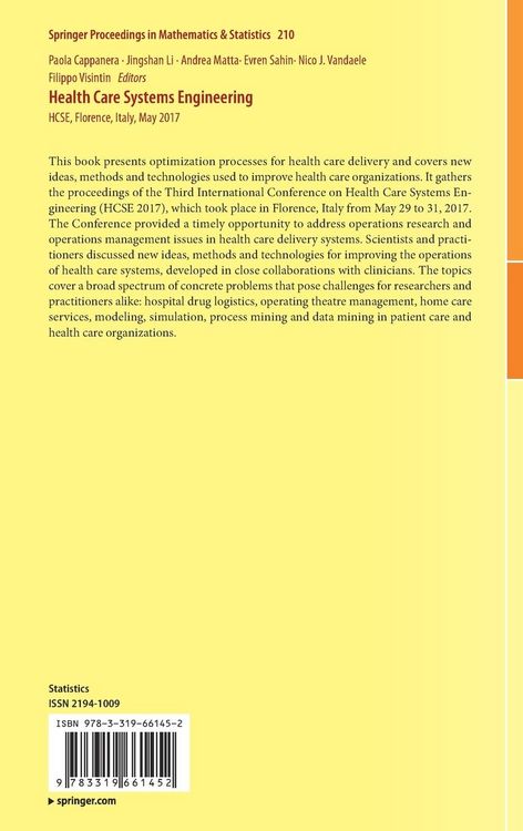 Produktbild: Health Care Systems Engineering