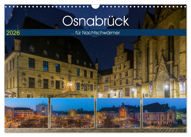 Produktbild: Osnabr&uuml;ck f&uuml;r Nachtschw&auml;rmer (Wandkalender 2026 DIN A3 quer), CALVENDO Monatskalender