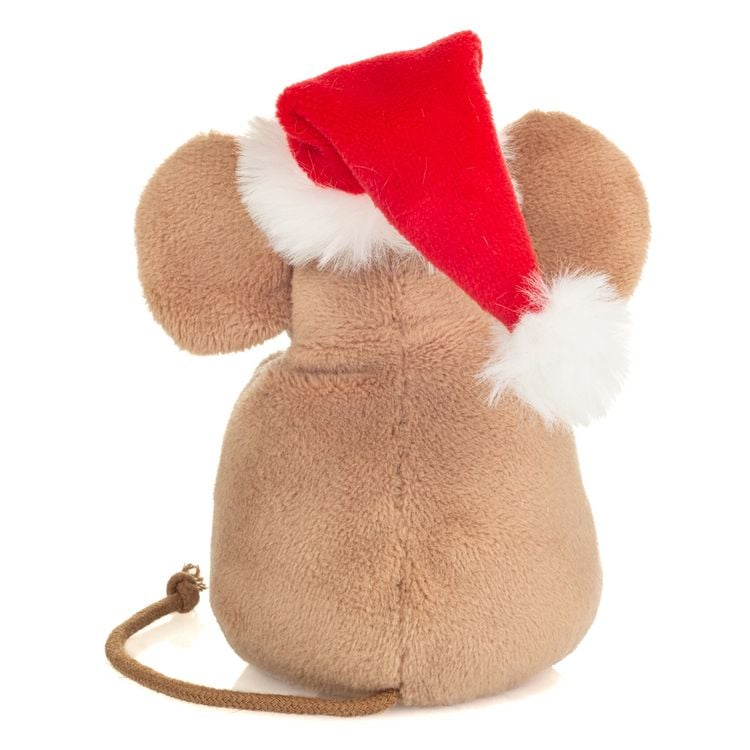 Produktbild: Teddy Hermann 94629 - Weihnachtsmaus mit Ilexblatt, Pl&uuml;sch, 11 cm