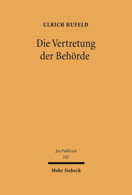 Produktbild: Die Vertretung der Beh&ouml;rde