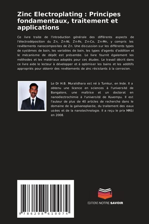 Produktbild: Zinc Electroplating : Principes fondamentaux, traitement et applications