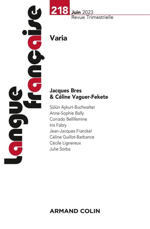 Produktbild: Langue francaise n 218 2 2023