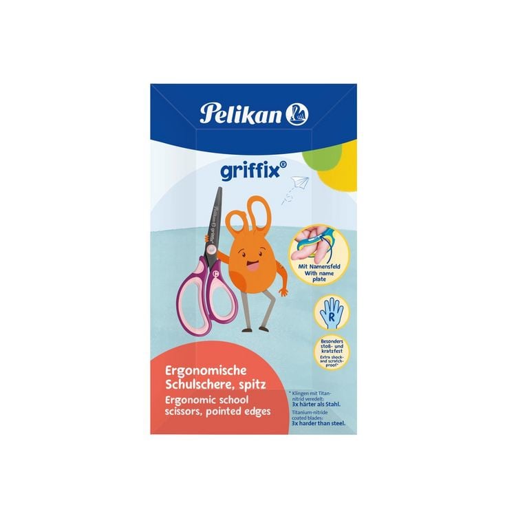 Produktbild: Pelikan Schulschere griffix RH spitz sweetberry 15cm
