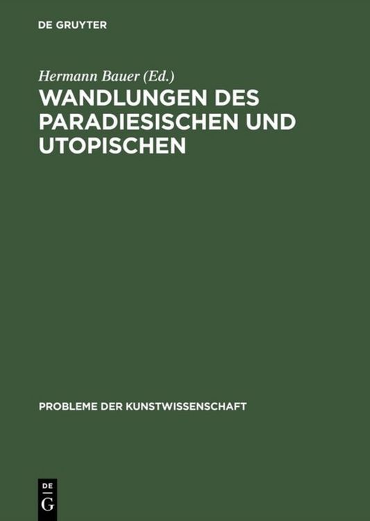 Produktbild: Wandlungen des Paradiesischen und Utopischen
