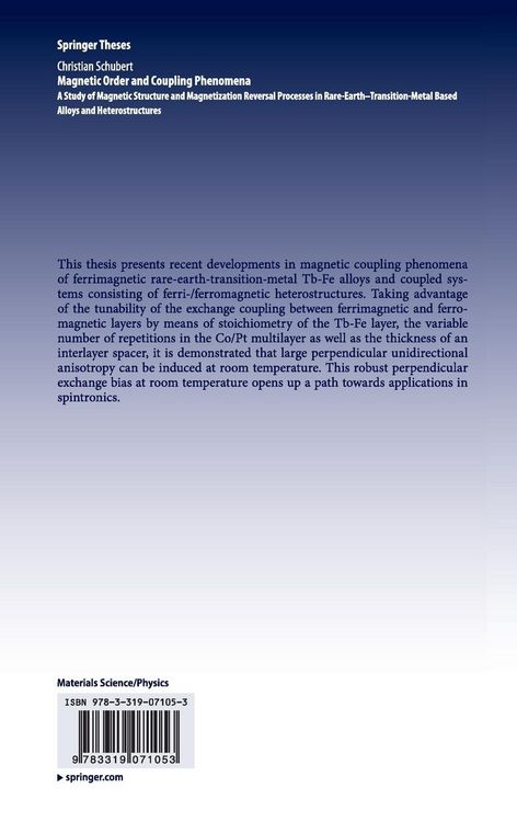 Produktbild: Magnetic Order and Coupling Phenomena