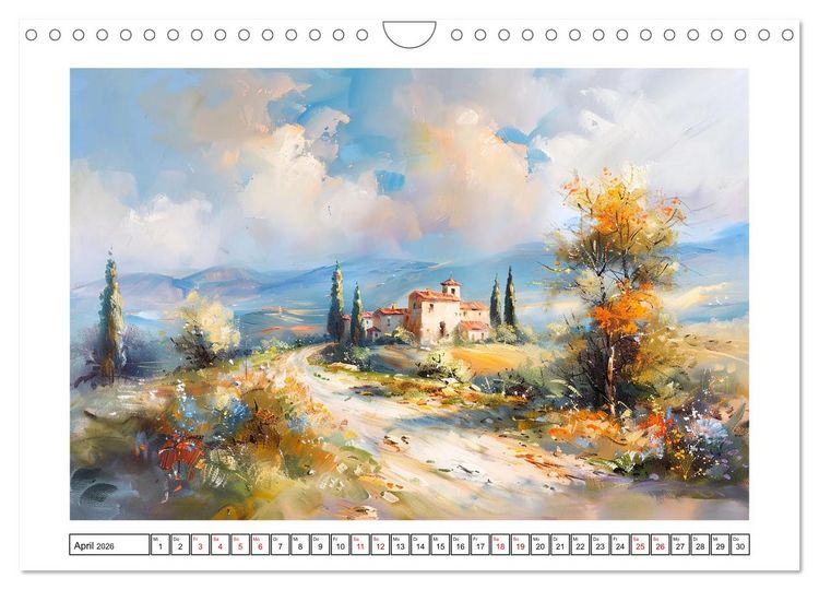 Produktbild: Toskana bis Provence (Wandkalender 2026 DIN A4 quer), CALVENDO Monatskalender