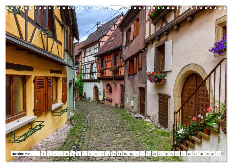Produktbild: Alsace, magnifiques colombages (Calendrier mural 2026 DIN A3 vertical), CALVENDO calendrier mensuel