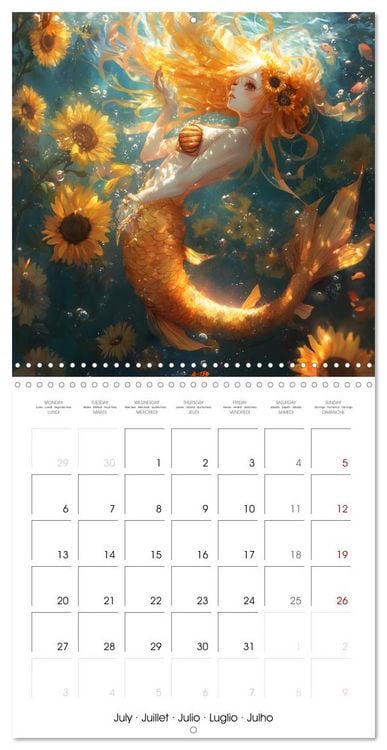 Produktbild: Mermaid Dreams - A Year of Enchanted Oceans (Wall Calendar 2026 12 &times; 12 Inch) CALVENDO 12 Month Wall Calendar