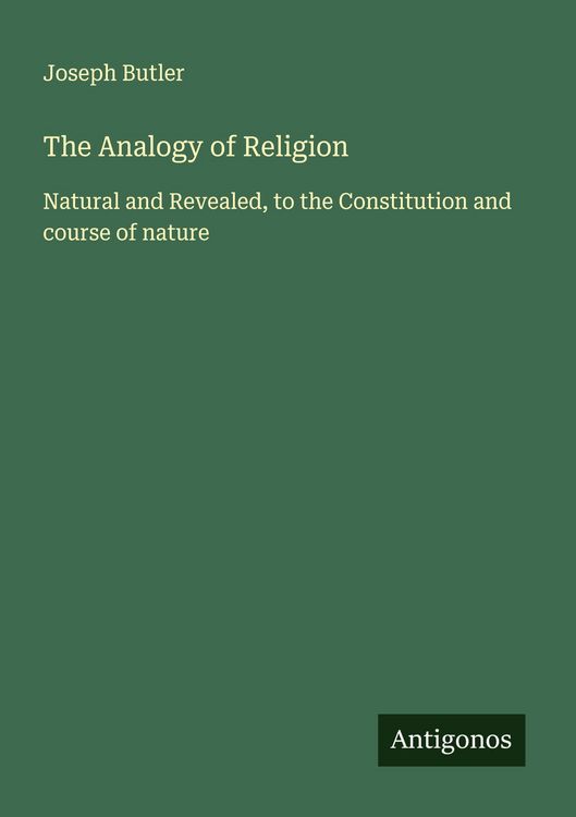 Produktbild: The Analogy of Religion
