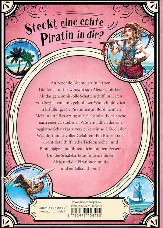 Produktbild: Aleja und die Piratinnen, Band 1: Das Schattenschiff. Ausgezeichnet mit der "Ulmer Unke 2021" als Bestes Kinderbuch ab 10 Jahren!