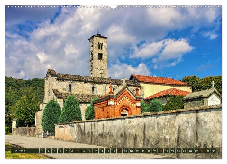 Produktbild: Lago Maggiore - Bezaubernde Orte am Westufer (hochwertiger Premium Wandkalender 2026 DIN A2 quer), Kunstdruck in Hochglanz