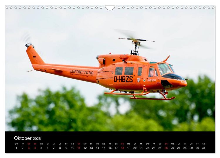 Produktbild: Modellhelis (Wandkalender 2026 DIN A3 quer), CALVENDO Monatskalender
