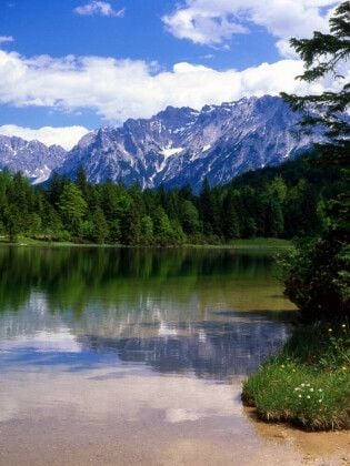 Produktbild: CALVENDO Puzzle Ferchensee am Karwendelgebirge | 1000 Teile Lege-Gr&ouml;&szlig;e 64x48cm Foto-Puzzle f&uuml;r gl&uuml;ckliche Stunden