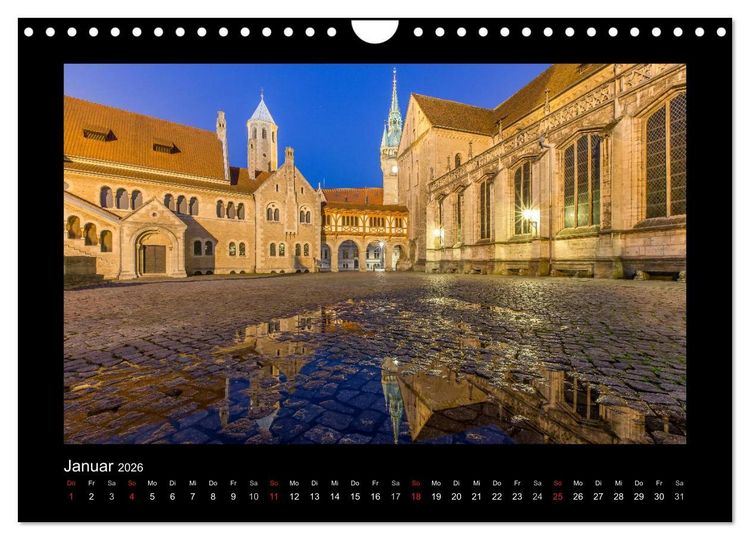 Produktbild: BRAUNSCHWEIG - Abendliche Impressionen (Wandkalender 2026 DIN A4 quer), CALVENDO Monatskalender