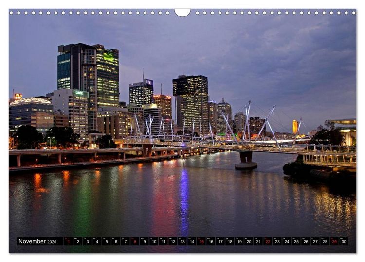Produktbild: Brisbane (Wandkalender 2026 DIN A3 quer), CALVENDO Monatskalender